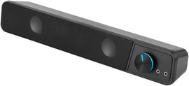 STEREO SOUNDBAR KOMPUTEROWY 12W REGULACJA GŁOŚNOŚCI JACK USB CZARNY W714
