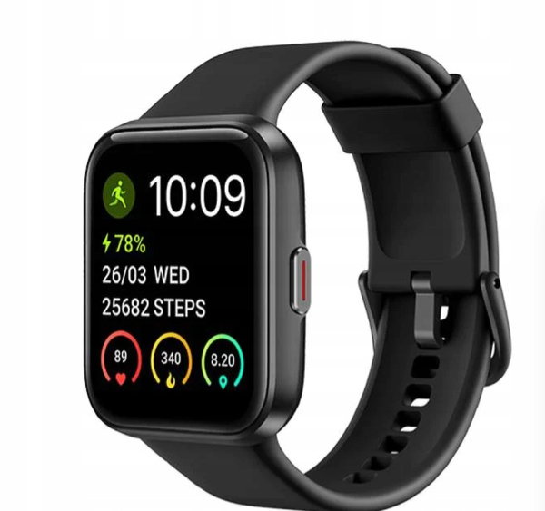 Smartwatch ID208 PLUS czarny ALEXA wykonywanie połączeń IOS Android