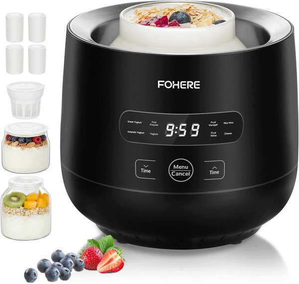 FOHERE JOGURTOWNICA 2 POJEMNIKI XXL 2000ML + 8 PROGRAMÓW JOGURT GRECKI