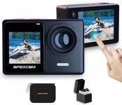 KAMERA SPORTOWA APEXCAM X80 4K 60 FPS EIS 24 MP WiFi Z DWOMA EKRANAMI