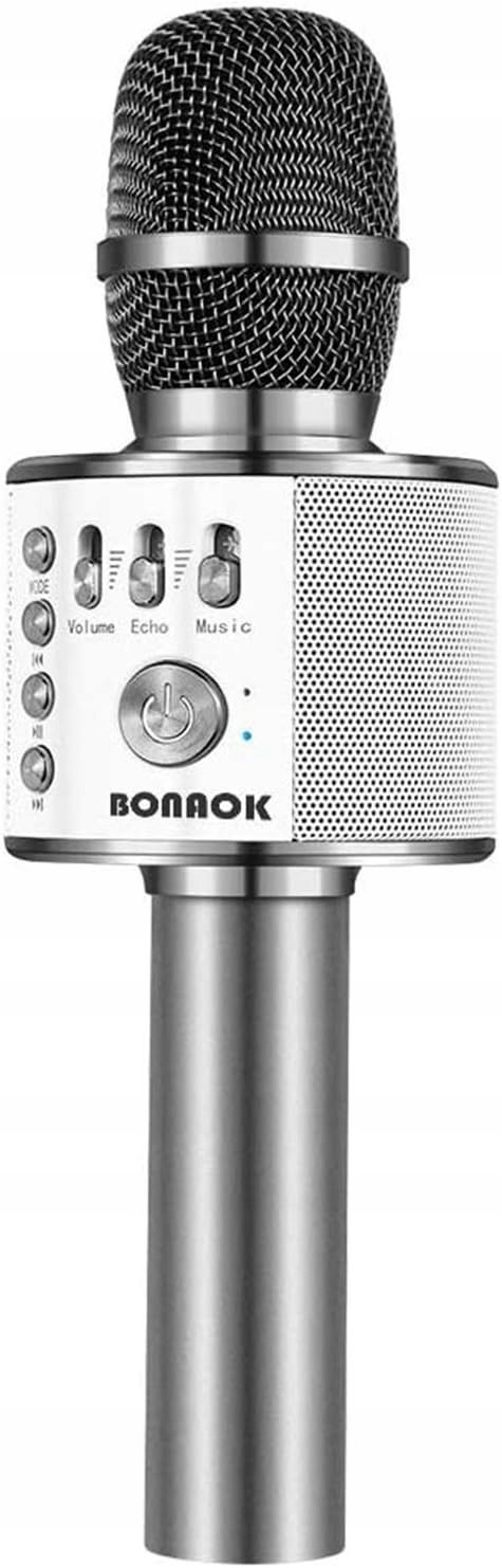MIKROFON BEZPRZEWODOWY KARAOKE BONAOK BLUETOOTH LED, D-3 W127