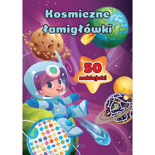 Kosmiczne Łamigłówki Zagadki dla Dzieci + Naklejki