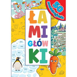 Łamigłówki dla Dzieci Zagadki Zadania + 50 Naklejek