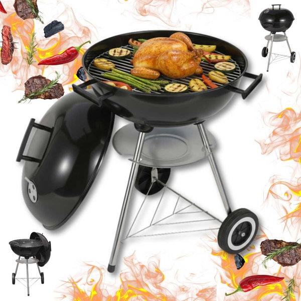 GRILL WĘGLOWY Z POKRYWĄ 41cm KINGHOFF KH-2033