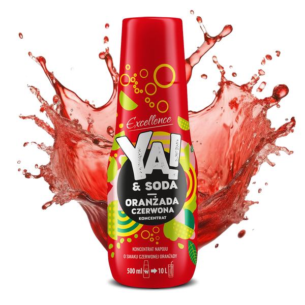 Koncentrat napoju o smaku czerwonej oranżady 500 ml YA!&SODA classic