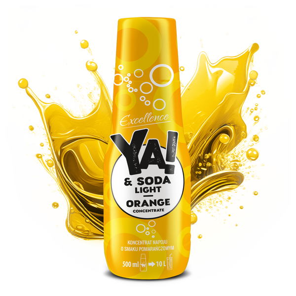 Koncentrat napoju do saturatora o smaku pomarańczowym 500 ml YA!&SODA LIGHT
