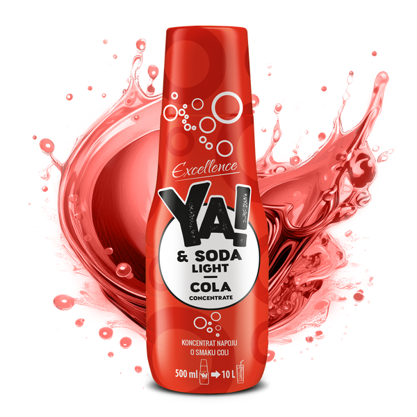 Koncentrat napoju do saturatora o smaku coli 500 ml YA!&SODA LIGHT