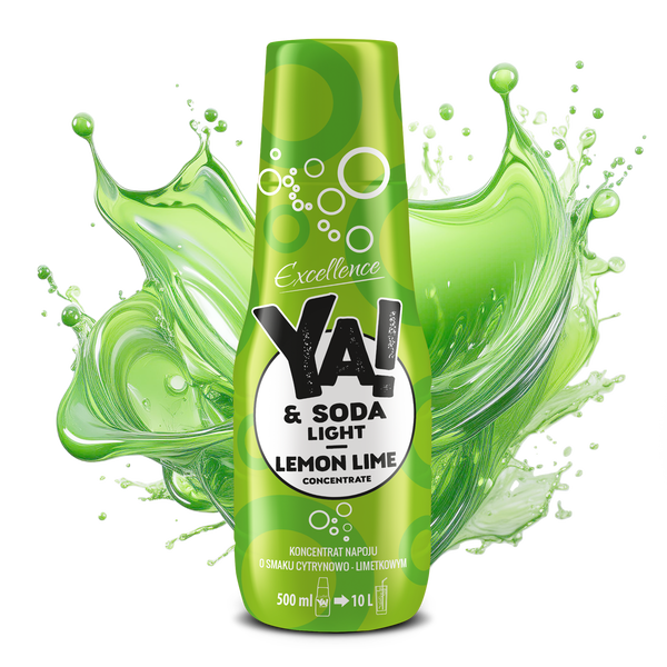 Koncentrat napoju do sody o smaku cytrynowo-limetkowym 500ml YA!&SODA LIGHT