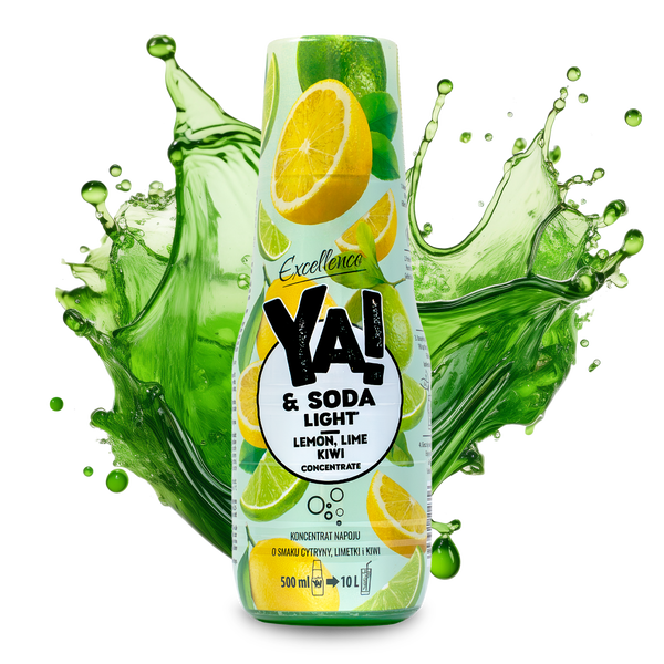 YA!&SODA LIGHT Koncentrat napoju o smaku cytryny, limetki i kiwi 500 ml