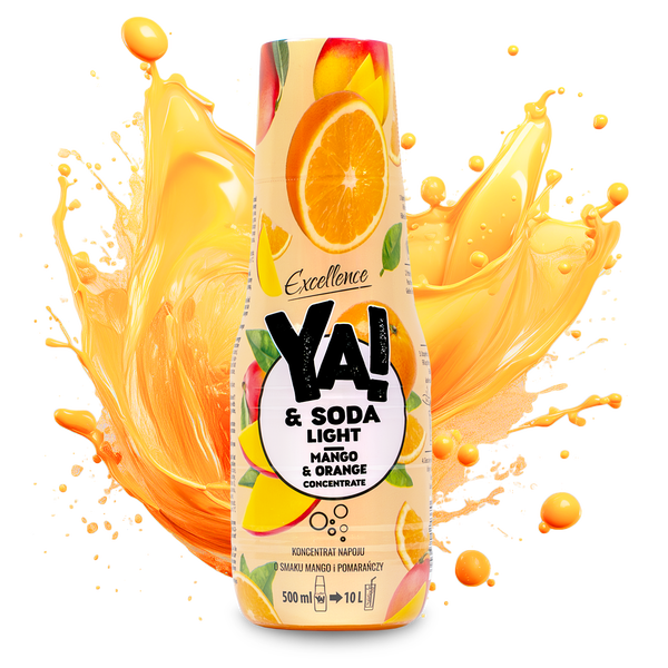 Koncentrat napoju o smaku mango i pomarańczy bez cukru YA!&SODA LIGHT