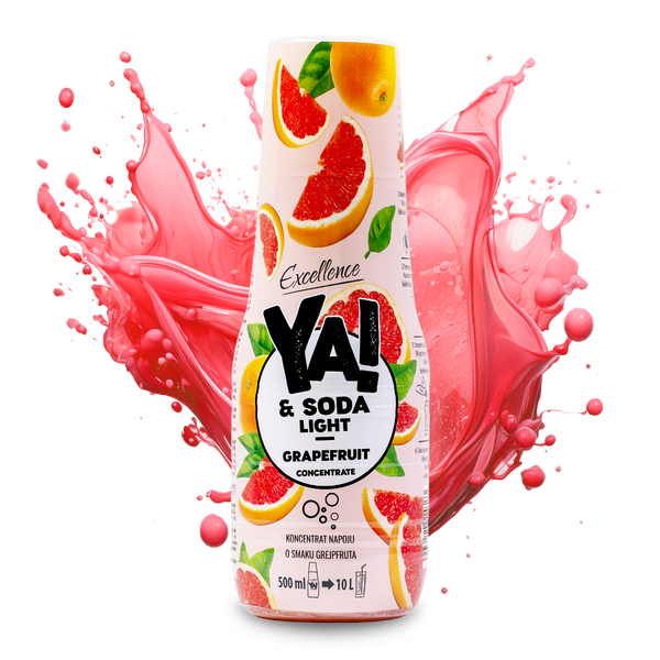 Koncentrat napoju o smaku grejpfrutowym bez cukru 500 ml YA!&SODA LIGHT