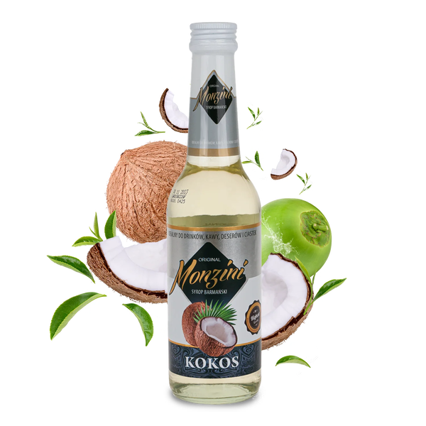 Monzini syrop do drinków, moktajli, napojów o smaku kokosowym 320 ml