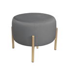 Pufa OLA LOFT ławka podnóżek metal złota BL14