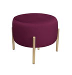 Pufa OLA LOFT ławka podnóżek metal złota MG02