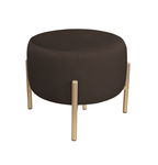 Pufa OLA LOFT ławka podnóżek metal złota MG05