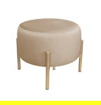 Pufa OLA LOFT ławka podnóżek metal złota MG06