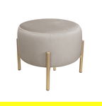 Pufa OLA LOFT ławka podnóżek metal złota MG09