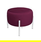 Pufa OLA LOFT ławka podnóżek metal biała MG02
