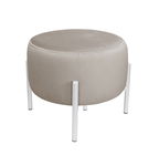 Pufa OLA LOFT ławka podnóżek metal biała MG09