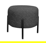 Pufa OLA LOFT ławka podnóżek metal czarny Rolf7