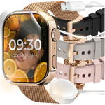 SMARTWATCH ZEGAREK DAMSKI Z FUNKCJA ROZMOWY SPORT ZDROWIE ZLOTY GLUKOZA PL