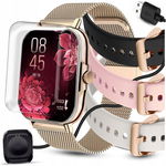 SMARTWATCH ZEGAREK DAMSKI POLSKIE MENU ROZMOWY POWIADOMIENIA PULS SPORT