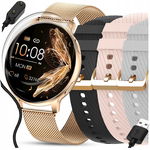 SMARTWATCH ZEGAREK DAMSKI POLSKIE MENU ROZMOWY POWIADOMIENIA SPORT 4 PASKI