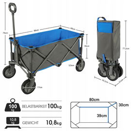 Wózek turystyczny Portal na plażę działkę skladany 100kg