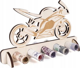 BOFUNX Pomysł na prezen motocykl drewniany na pieniądze