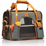 Torba transporter dla kotaTierhood 42 cm x 32 cm x 32 cm odcienie szarości