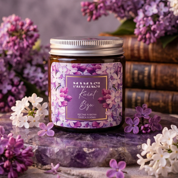 Świeca Sojowa Zapachowa Kwiat Bzu 120ml