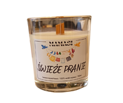 Świeże Pranie Świeca Sojowa Zapachowa 150ml/125g drewniany knot