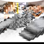 Qfun Dwustronny koc elektryczny 6 poziomami temp 4 timery 180x100 cm szary