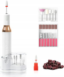 Adiwo Elektryczny pilnik bezprzewodowa frezarka do paznokci zestaw 12w1