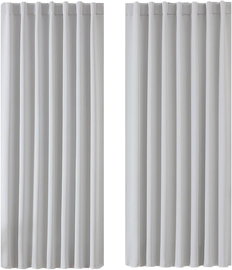 Joydeco Zasłona zaciemniająca z zakładkami 210 x 132 cm jasnoszara 2 sztuki