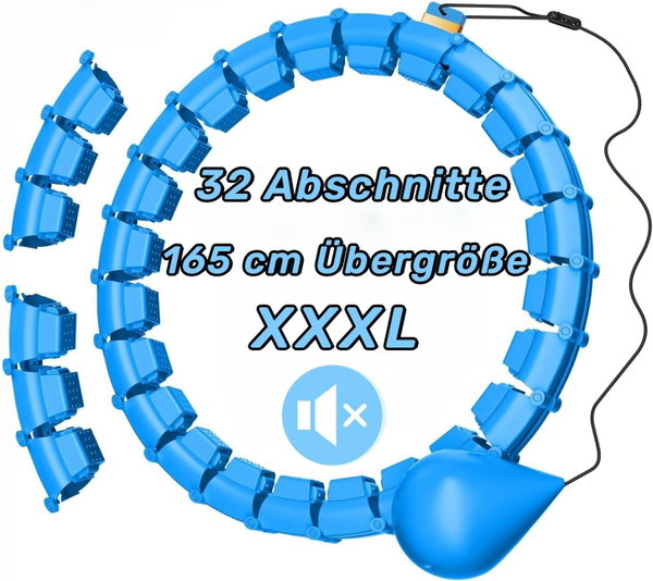 Gogola Hula hop, cichy Smart hop 165cm 32 segmenty do utraty wagi niebieski