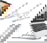 BONTEC Przenośny Stojak na Laptopa 10-17,3",7-Poziomowa Regulacja Wysokości