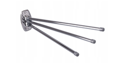 Wieszak 3 ramienny potrójny obrotowy na ręczniki chrom