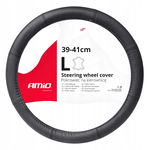 POKROWIEC SKÓRZANY NAKŁADKA NA KIEROWNICĘ SAMOCHODOWĄ L 39-41CM SWC-48-L AM