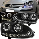 LAMPY REFLEKTORY Do VW GOLF V 5 OD 2003 DO 2009 RINGI LED Soczewki NOWE