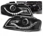 Lampy Reflektory AUDI A3 8P Od 2003 Do 2008 DAYLIGHT BLACK GRATIS ŻARÓWKI