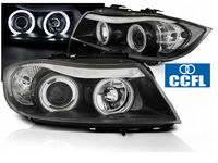 Lampy Reflektory BMW E90/E91 OD 2005 DO 2008 Roku BIAŁE RINGI CCFL