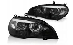 LAMPY Reflektory BMW X5 E70 2007-2010 RINGI LED 3D Do Jazdy DZIENNE XENON