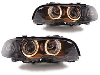 Lampy REFLEKTORY Do BMW E46 1999-2003 Rok COUPE CABRIO SOCZEWKI Ringi DEPO