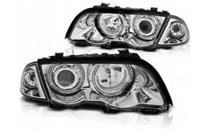 LAMPY REFLEKTORY DO BMW E46 OD 1998 DO 2001 SEDAN / TOURING RINGI LED