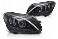 LAMPY MERCEDES C W205 14-18R LED BAR DO JAZDY DZIENNEJ DYNAMICZNY KIER.