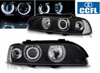 LAMPY REFLEKTORY DO BMW E39 OD 1995 DO 2000 Roku BIAŁE RINGI CCFL H7 GRATIS