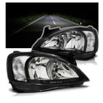 Lampy Reflektory OPEL CORSA C 00-06 BLACK DEPO