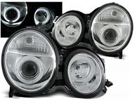 Nowe LAMPY Reflektory Do MERCEDES E KLASA W210 Od 1999 Do 2002 RINGI LED