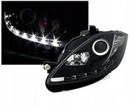 REFLEKTORY Lampy SEAT LEON TOLEDO 2005 - 2009 LED Żarówki H1 GRATIS BLACK